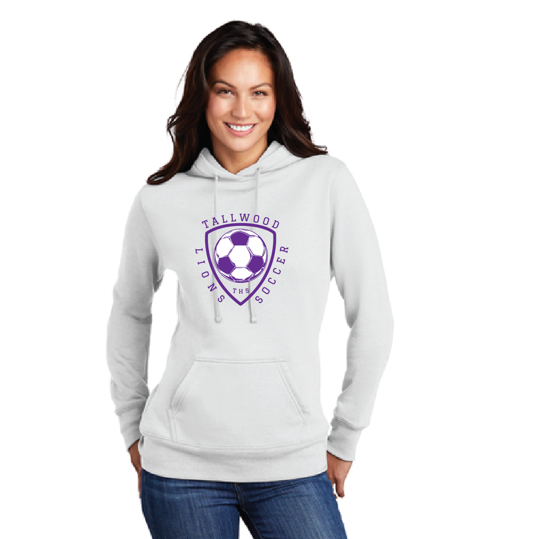 Fleece Hooded Sweatshirt / White / Tallwood High School Soccer