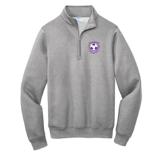 1/4-Zip Cadet Collar Sweatshirt / Ash / Tallwood High School Soccer