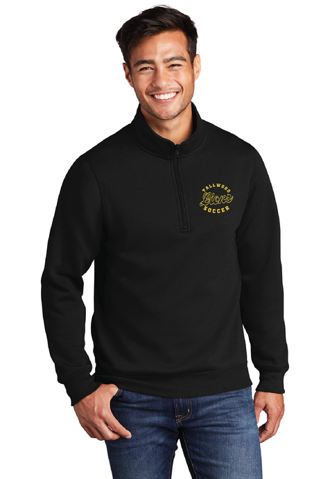 Fleece 1/4-Zip Pullover Sweatshirt / Black / Tallwood High School Girls Soccer