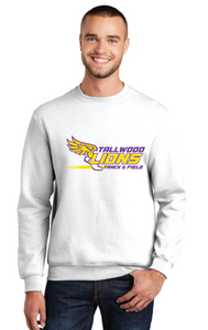 Core Fleece Crewneck Sweatshirt / White / Tallwood High School Track & Field