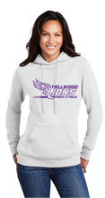 Ladies Core Fleece Pullover Hooded Sweatshirt / White / Tallwood High School Track & Field