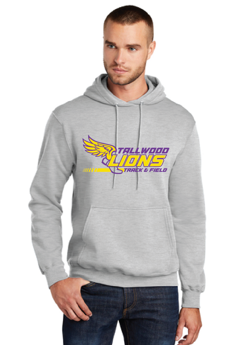 Core Fleece Pullover Hooded Sweatshirt / Ash / Tallwood High School Track & Field