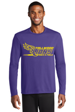 Long Sleeve Performance Blend Tee / Purple / Tallwood High School Track & Field