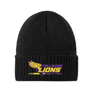 Rib Knit Cuff Beanie / Black / Tallwood High School Track & Field