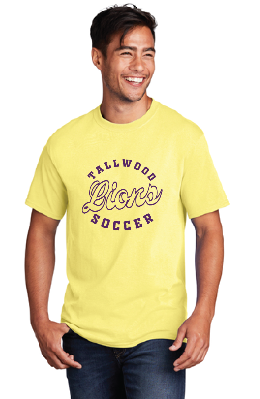 Core Cotton Short Sleeve T-shirt / Yellow / Tallwood High School Girls Soccer