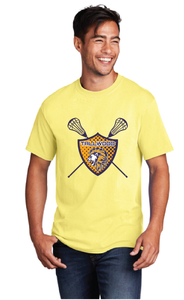 Cotton Short Sleeve T-shirt / Yellow / Tallwood High School Lacrosse
