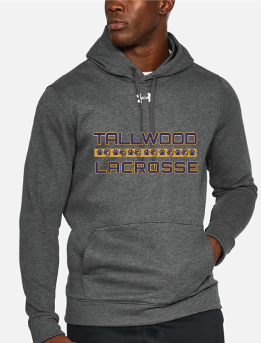 Under Armour Hustle Fleece Hoodie Sweatshirt / Black / Tallwood High School Lacrosse