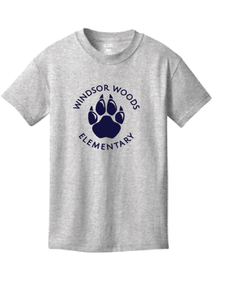 Core Cotton Tee (Youth & Adult) / Ash / Windsor Woods Elementary