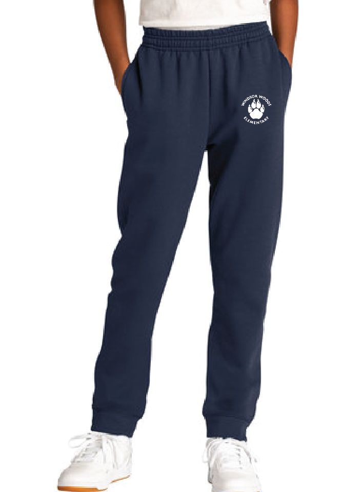 Core Fleece Sweatpant with Pockets (Youth & Adult) / Navy / Windsor Woods Elementary