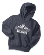 Core Fleece Pullover Hooded Sweatshirt (Youth & Adult) / Heather Navy / Windsor Woods Elementary